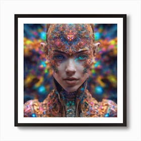 Psychedelic Woman Art Print