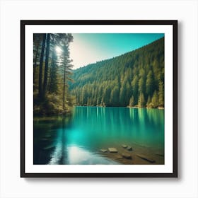 Lake In The Mountains 9 Art Print