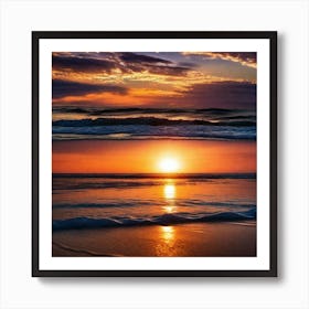 Sunset On The Beach 447 Art Print