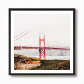 Foggy Golden Gate Bridge Art Print