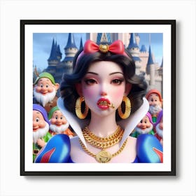 Snow White And The Seven Dwarfs 3 Art Print