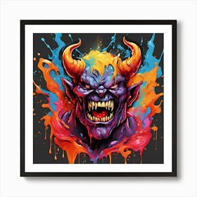 Demon Head 8 Art Print