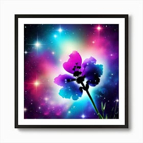 Flower In Space 21 Art Print