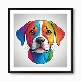 Rainbow Dog 2 Art Print