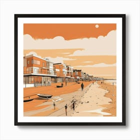 Default Abstract Illustration Of South end On Sea Beach Essex art print 3 Art Print