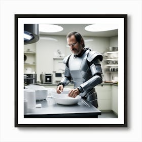 Steve Jobs In The Kitchen Art Print