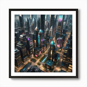 Futuristic Cityscape 61 Art Print