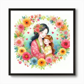 Mother And Daughter Art Print