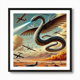 Zephyra The Sky Serpent Art Print