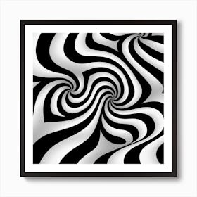 Black And White Swirls Art Print