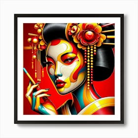 Japan Geisha Visual 6 Art Print