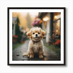 Photos of a cute dog  Art Print
