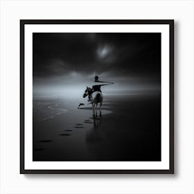 Horse On The Beach Art Print