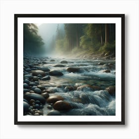 Silent Stream Symphony Art Print