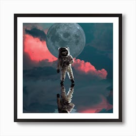 Astronaut In Space Art Print