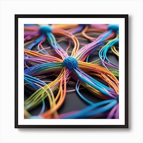 Colorful Network Of Wires 2 Art Print