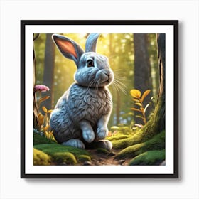 Rabbit In The Forest 112 Art Print