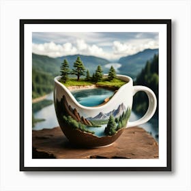 Landscape In A Cup 1 Art Print