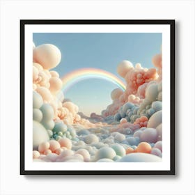 Rainbow In The Clouds Art Print