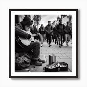 Street Musician Art Print