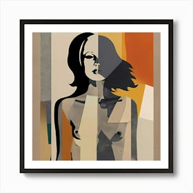 Abstract Akt Featuring A Nude Woman Art Print