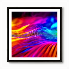 Color Brightness Vibrant Electric Power Gradient Vivid Intense Dynamic Radiant Glowing En (13) Art Print