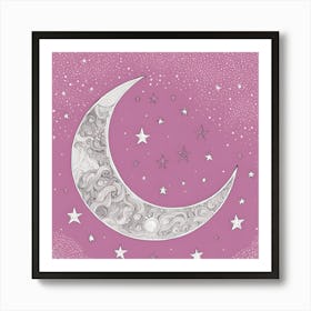 Cherry Pink Moon Art Print