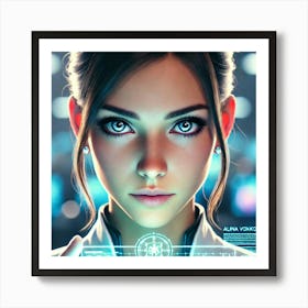 Alina Volkov Closeup Portrait Art Print