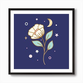 Flower In Universe Art Print