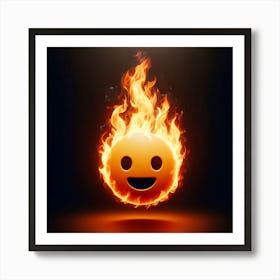Fire Emoji Art Print