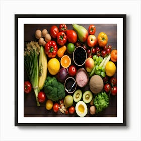 Fruits And Vegetables Art Print