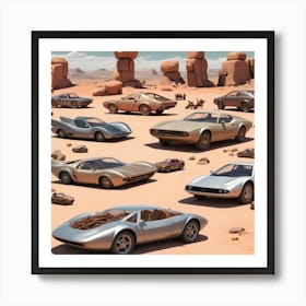 Futuristic Cars Art Print