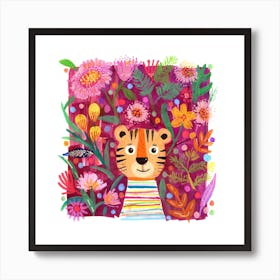 Tiger Square Art Print