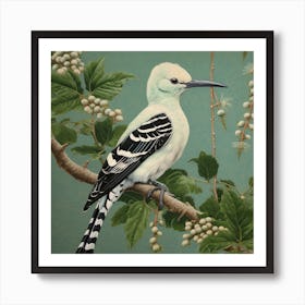 Ohara Koson Inspired Bird Painting Hoopoe 1 Square Art Print