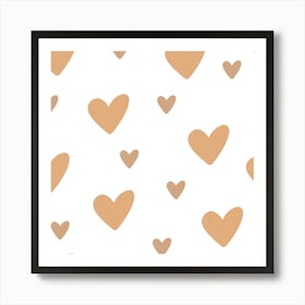 Boho cute heart pattern Art Print