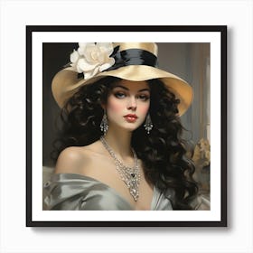 Lady In A Hat Art Print