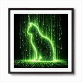 Glowing cat 3 Art Print