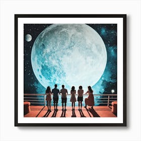 Moon And The Stars 9 Art Print