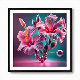 Hibiscus Flowers Art Print