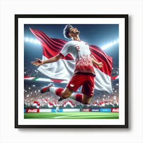 Soccer Player In Indonesia Art Print