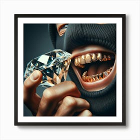 Man With A Diamond In His Mouth Art Print