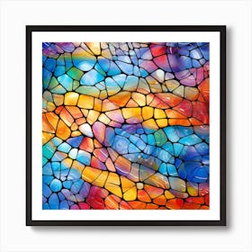 Stained Glass Background 3 Art Print