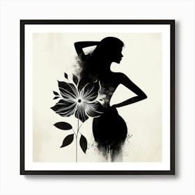 Woman silhouette 2 Art Print