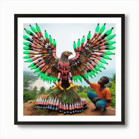 Coca Cola Bottle Eagle Art Print