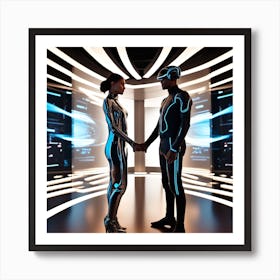 Futuristic Couple 32 Art Print