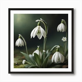 Snowdrop flower 1 Art Print