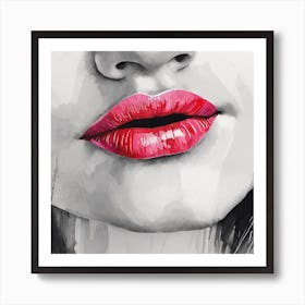 Woman'S Lips 1 Art Print