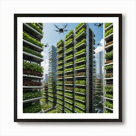 Urban Farming In The Sky Art Print