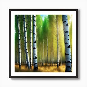 Birch Trees 26 Art Print