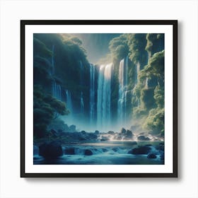 Waterfall in Amazonia Art Print